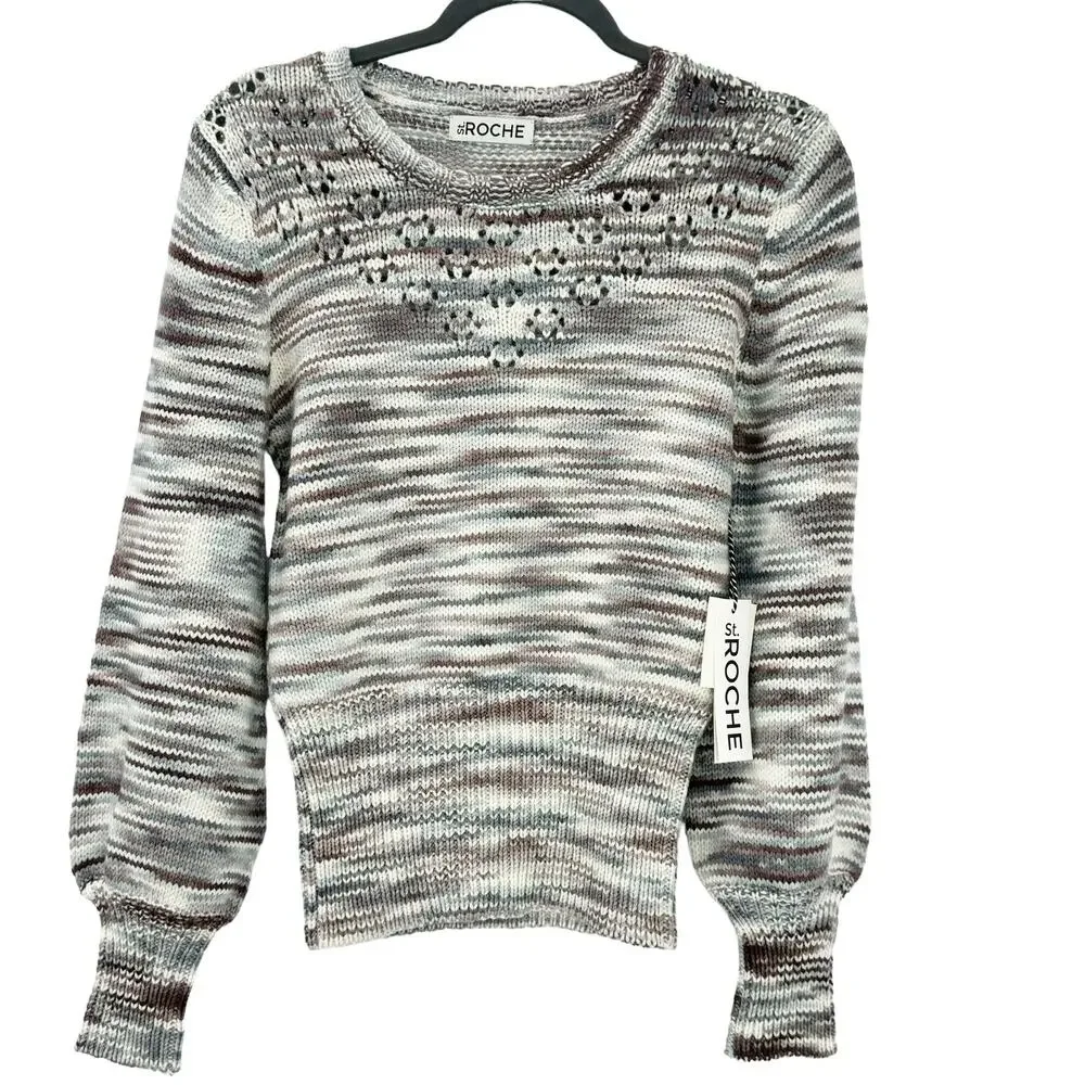 St. Roche Stormy 100% Marino Wool Pullover Sweater Size S NWT